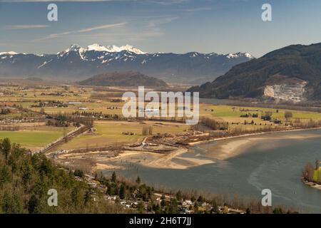 Sumas Lake Prairie im Fraser River Valley in British Columbia, Kanada. Stockfoto