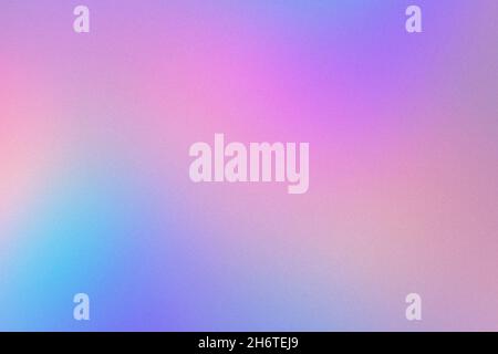 Abstrakter, holographischer Hintergrund mit unscharfem körnigem Verlauf in Pastelltönen Stockfoto