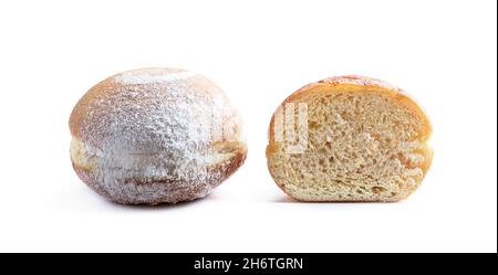 Leckere Donuts isoliert auf weißem Hintergrund Stockfoto