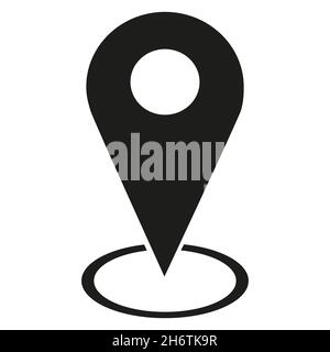 Buntes Pin-Map-Markersymbol auf weißem Hintergrund eps 10 isoliert Stock Vektor