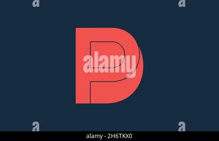 Bold Letter Logo PD - Initial Vector Design - Premium Symbol, Logo Vektor Stock Vektor