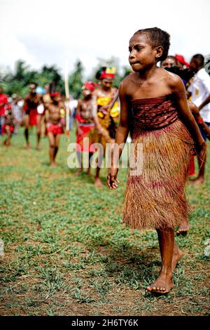 Papua Traditonaler Tanz Stockfoto