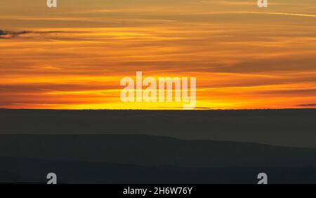 MAM Tor Sonnenuntergang im englischen High Peak District's Hope Valley Stockfoto