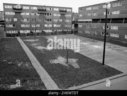 Hyson Green Estate, Nottingham, Großbritannien 1980. Das Anwesen wurde 1988 abgerissen Stockfoto