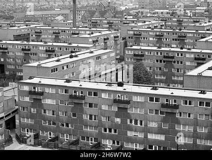 Hyson Green Estate, Nottingham, Großbritannien 1980. Das Anwesen wurde 1988 abgerissen Stockfoto