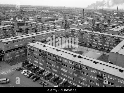 Hyson Green Estate, Nottingham, Großbritannien 1980. Das Anwesen wurde 1988 abgerissen Stockfoto