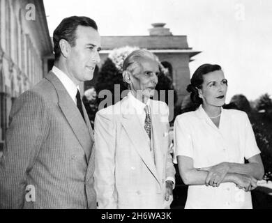 LOUIS MOUNTBATTEN, 1. Earl Mountbatten of Burma (1900-1979) als Vizekönig von Indien 1947 mit Mohammed Ali Jinnah Stockfoto