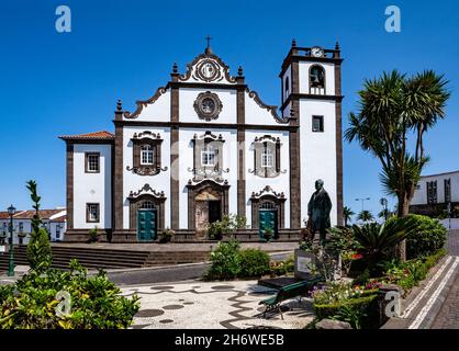 Igreja Matriz de São Jorge, Nordeste, São Miguel, Azoren, Açores, Portugal, Europa. Stockfoto