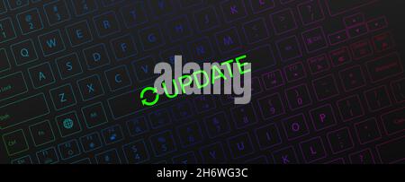 Aktualisieren sie die rgb-Tastatur Stockfoto