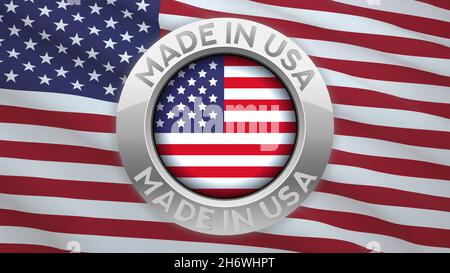 Hergestellt in den usa Stockfoto
