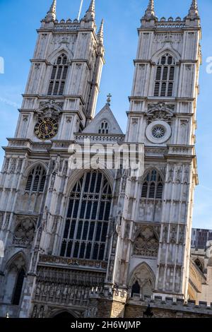 Victoria Westminster London England Großbritannien, November 7 2021, Gotische Architektur der Westminster Abbey Central London With No People Stockfoto