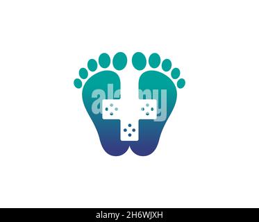 Creative Foot Medical Hospital Logo Design Vector Symbol Illustration Stock Vektor