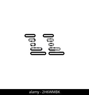 Flaches Boot-Symbol. Einfacher Stil Schneeschuh großen Verkauf Poster Hintergrund-Symbol. Logo-Design-Element. T-Shirt-Druck. Vektor für Aufkleber. Stock Vektor