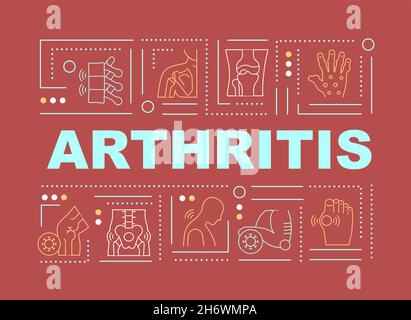 Joint Arthritis Wort Konzepte Banner Stock Vektor