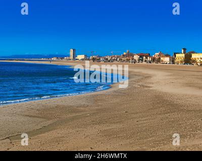 Valeras Plage Strand am französischen Mittelmeer Stockfoto