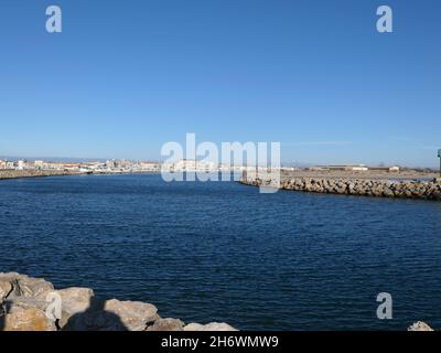 Valeras Plage Strand am französischen Mittelmeer Stockfoto