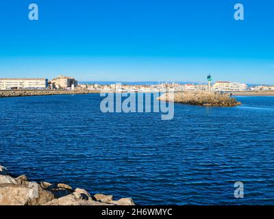 Valeras Plage Strand am französischen Mittelmeer Stockfoto