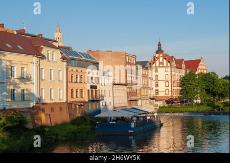 Der Młynówka-Kanal (Klein-Venedig) in Opole, Polen Stockfoto