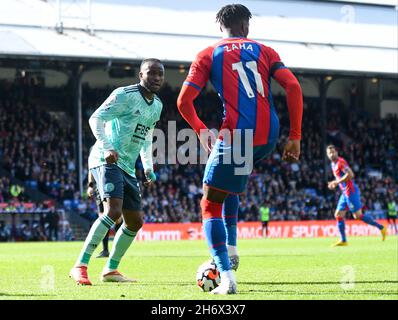 LONDON, ENGLAND - 3. OKTOBER 2021: Ademola Lookman of Leicester, aufgenommen während des 2021-22 Premier League Matchweek 7 Spiels zwischen Crystal Palace FC und Leicester City FC im Selhurst Park. Copyright: Cosmin Iftode/Picstaff Stockfoto