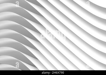 Abstrakter heller Hintergrund mit welligen weißen Linien Stockfoto
