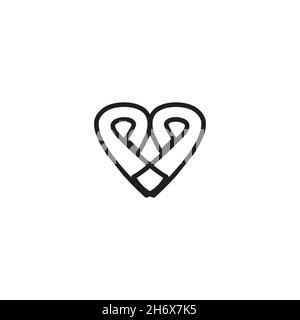 Flaches Herzsymbol. Einfacher Stil valentinstag Urlaub Poster Hintergrund-Symbol. Logo-Design-Element. T-Shirt-Druck. Vektor für Aufkleber. Stock Vektor