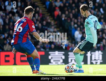 LONDON, ENGLAND - 3. OKTOBER 2021: James Maddison von Leicester, aufgenommen während des Spielwochenspiels der Premier League 7 zwischen dem Crystal Palace FC und dem Leicester City FC im Selhurst Park 2021-22. Copyright: Cosmin Iftode/Picstaff Stockfoto