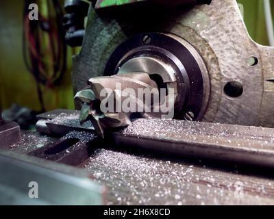 Alte Maschine in der Werkstatt, Hobby Stockfoto