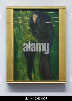 Gemälde „Wassernymphen“ („Silberfische“) des österreichischen Symbolisten Gustav Klimt (1899), ausgestellt in der Albertina in Wien, Österreich. Stockfoto