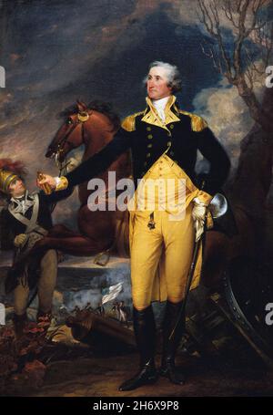 George Washington vor der Schlacht von Trenton von John Trumbull, Öl auf Leinwand, 1792-4. Metropolitan Museum of Art, New York, Version. Stockfoto