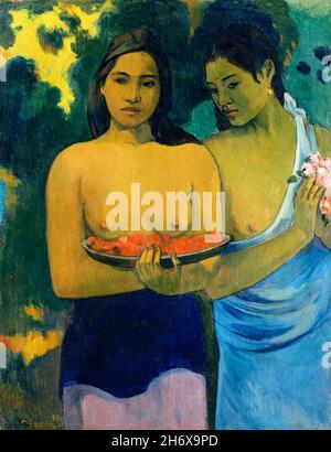 Two Tahitian Women von Paul Gauguin (1848-1903), Öl auf Leinwand, 1899 Stockfoto