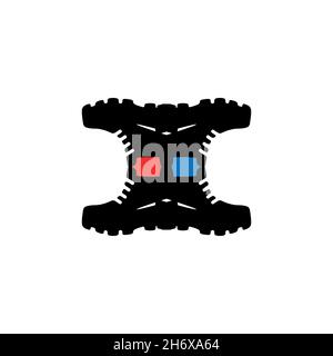 Symbol für 3D-Kino. Einfaches 3D Kino Theater Poster Hintergrund Symbol. Logo-Design-Element. T-Shirt-Druck. Vektor für Aufkleber. Stock Vektor