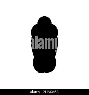 Flaches Symbol mit gewickelnder Kleidung. Einfacher Stil Baby Shop Poster Hintergrund Symbol. Logo-Design-Element. T-Shirt-Druck. Vektor für Aufkleber. Stock Vektor