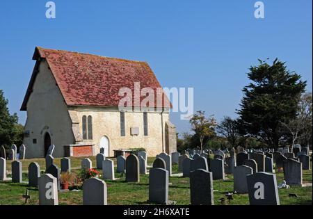 St Wilfrid's Chapel, am Manhood End, Church Norton, Selsey, West Sussex. Stockfoto