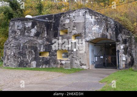 Eben-Emael, Belgien - 30. Oktober 2021. Fort Eben-Emael war eine der größten Festungen Europas. Ein immenser unterirdischer Komplex. Limburg Provi Stockfoto