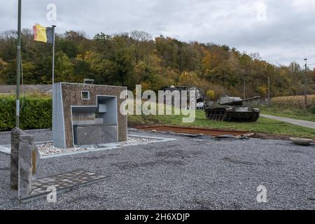 Eben-Emael, Belgien - 30. Oktober 2021. Fort Eben-Emael war eine der größten Festungen Europas. Ein immenser unterirdischer Komplex. Limburg Provi Stockfoto