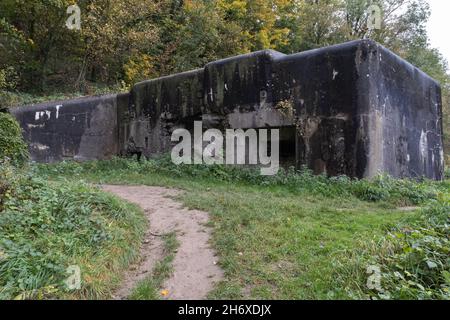 Eben-Emael, Belgien - 30. Oktober 2021. Fort Eben-Emael war eine der größten Festungen Europas. Ein immenser unterirdischer Komplex. Limburg Provi Stockfoto