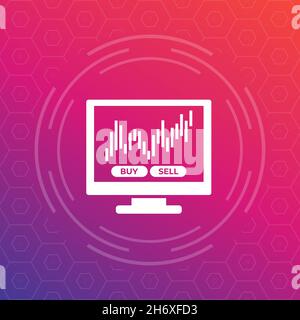 Handel, Forex und Börsenkymbol, Vektor Stock Vektor