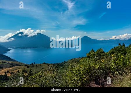 Der Blick vom Mirador Mario Montenegro, Atitlan-See, Guatemala Stockfoto