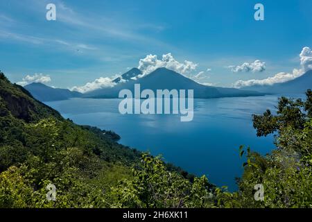 Der Blick vom Mirador Mario Montenegro, Atitlan-See, Guatemala Stockfoto