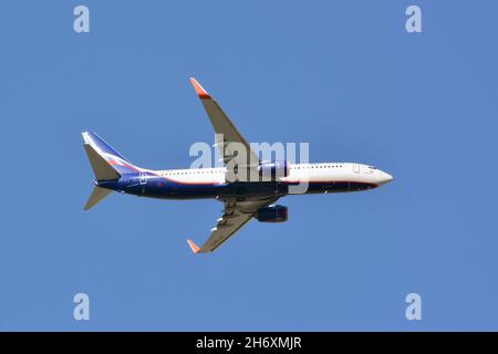 Aeroflot, PJSC Aeroflot – Russian Airlines (größte Fluggesellschaft der Russischen Föderation), Boeing 737-800-Flugzeug Stockfoto