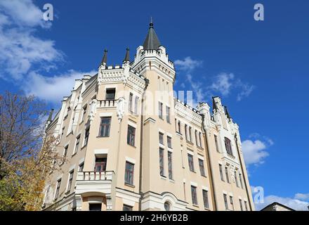 Schloss von Richard Löwenherz bei Andrews Descent in Kiew Stockfoto