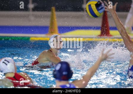 Schwimmbad Polo Natatorio, Rom, Italien, 18. November 2021, S. Giustini (SIS Roma) während des Spiels SIS Roma gegen ZVL 1886 Center - Waterpolo EuroLeague Women Stockfoto