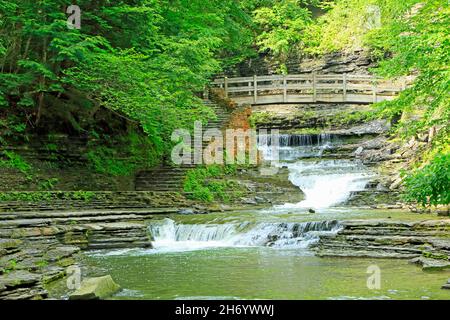 Landschaftlich reizvoll in Stony Brook SP, New York Stockfoto