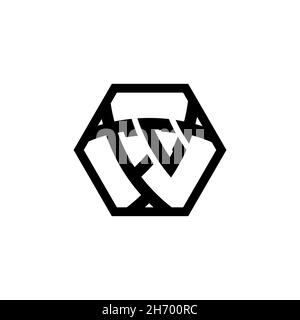 FC Monogram Logo Buchstabe mit Dreieck Schild Form sechseckig abgerundet. Dreieck-Monogramm-Logo, Schild-Monogramm-Logo, Dreieck-Schild-Buchstabe. Stock Vektor