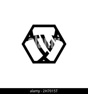 IL Monogram Logo Buchstabe mit Dreieck Schild Form sechseckig abgerundet. Dreieck-Monogramm-Logo, Schild-Monogramm-Logo, Dreieck-Schild-Buchstabe. Stock Vektor
