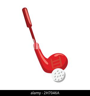 Golf-Ikone. Golf flache Vektor-Illustration isolieren auf einem weißen Hintergrund Stock Vektor