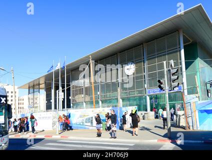 Der Yitzhak Navon Bahnhof in Jerusalem, Israel. Stockfoto