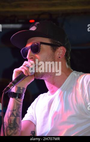 Chris Webby Hip-Hop-Künstler tritt auf Stockfoto