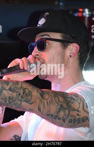 Chris Webby Hip-Hop-Künstler tritt auf Stockfoto