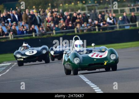 Ian Dalglish, Lotus-Climax 17, Salvadori Cup, Sports Racing Cars, die von 1955 bis 1960 an Rennveranstaltungen teilnahmen, Goodwood 78th Members Meeting, gut Stockfoto